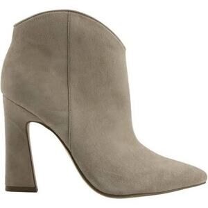 MARC FISHER MASINA ANKLE BOOTIE Medium Natural Suede Block Heel NEW US 6.5 M